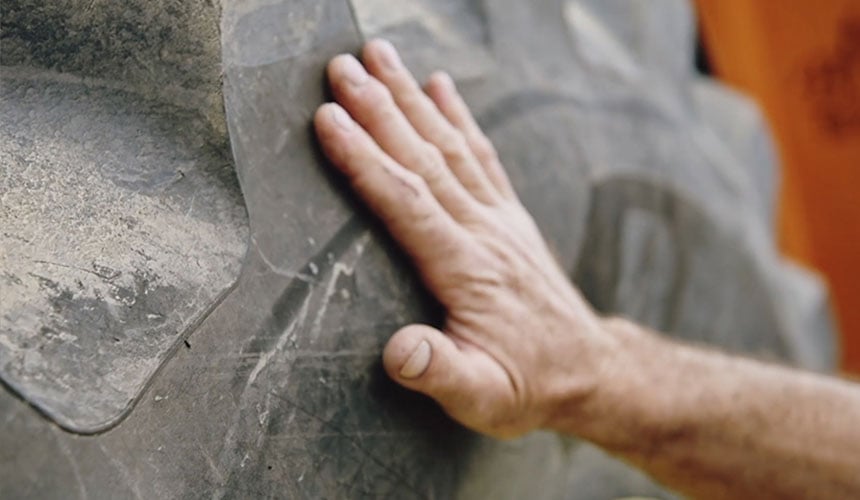 Regular inspection of tractor tyres