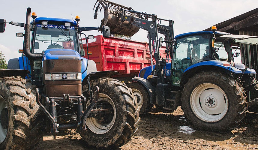 Handling operations in the farm courtyard
