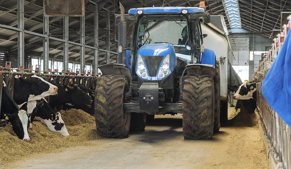 Extra Load tyres in a livestock farming building